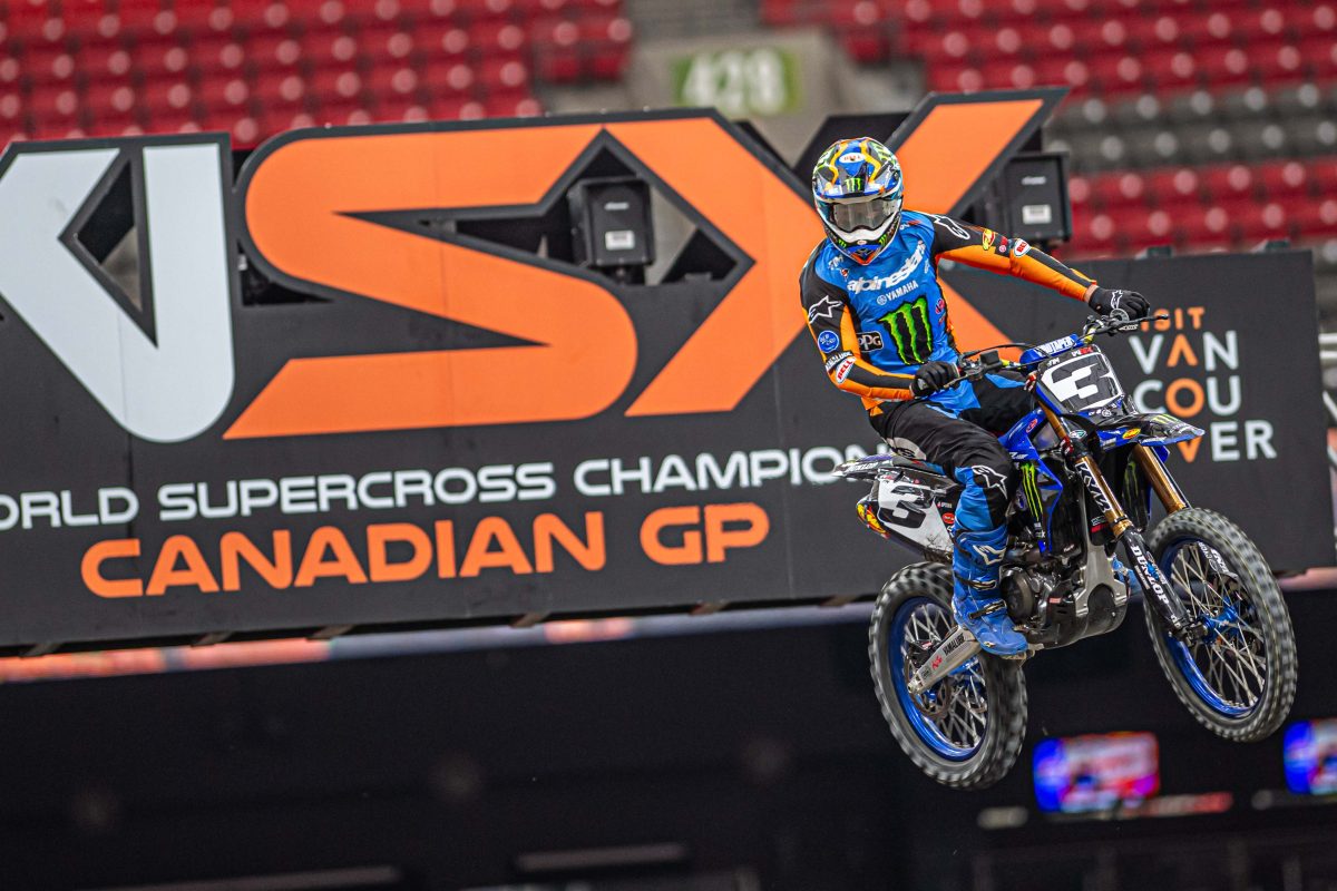 Eli Tomac in practice for the 2024 WSX Canadian GP