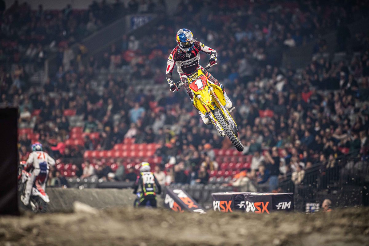 Ken Roczen racing at the 2024 WSX Canadian Grand Prix