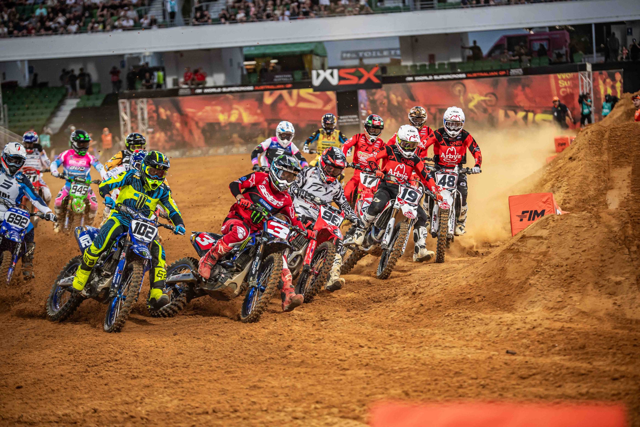 Eli Tomac leads the WSX field in Perth