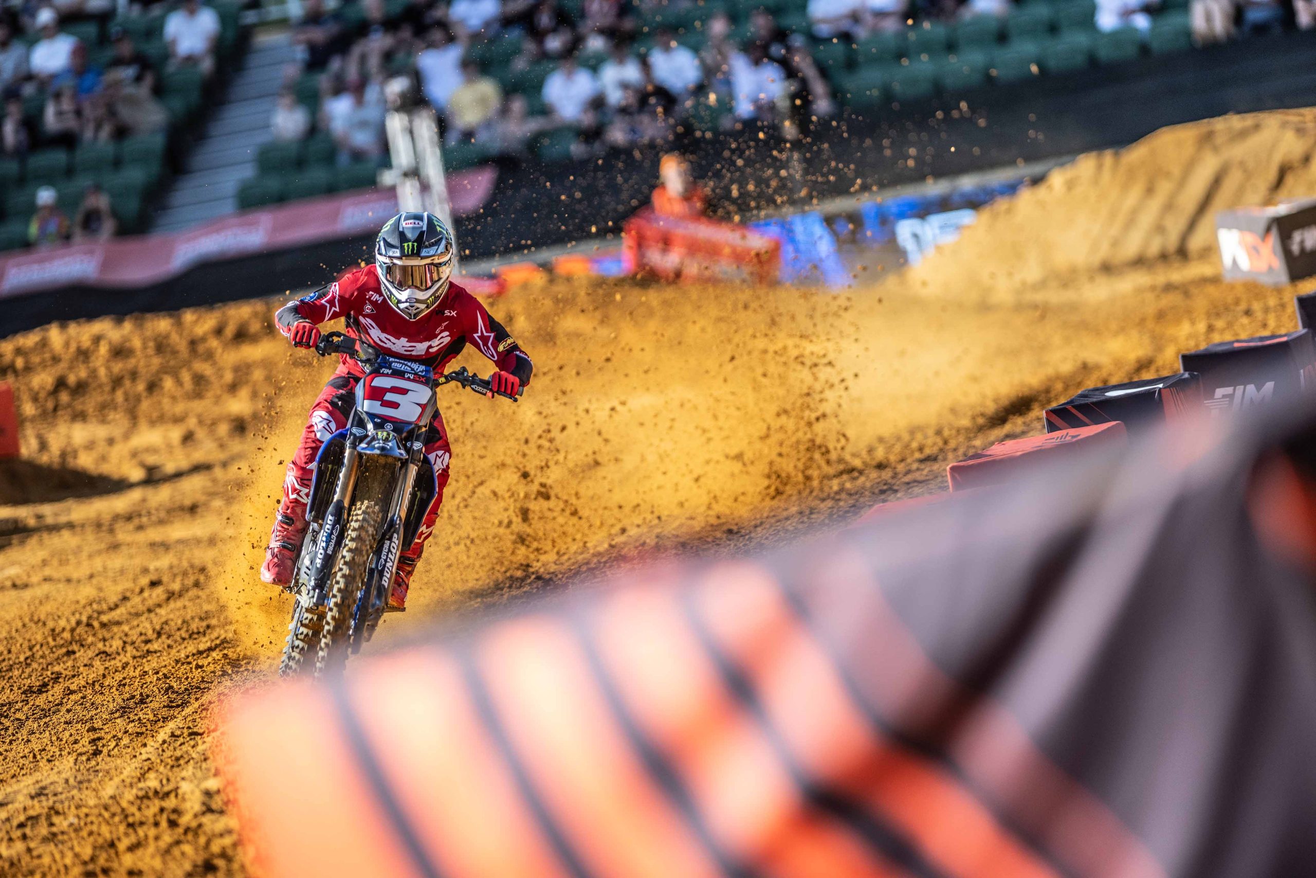 Eli Tomac racing in the WSX Australian GP