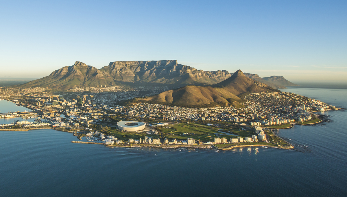 Aerial View Of Capetown South Africa